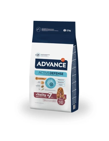 Pienso para Perro Adulto Med ADVANCE Senior de Pollo y Arroz 12kg